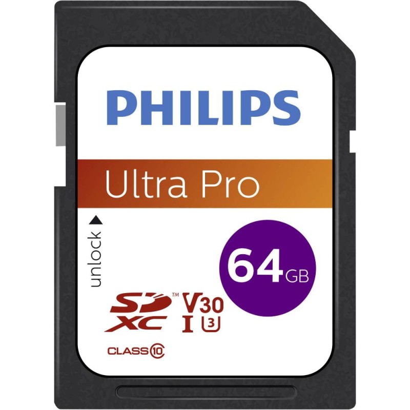 Philips Ultra Pro SDXC 64GB Class 10 U3 V30 A1 UHS-I (FM64SD65B/00) (PHIFM64SD65B-00) Philips Ultra Pro SDXC 64GB Class 10 U3 V30 A1 UHS-I (FM64SD65B/00) (PHIFM64SD65B-00)