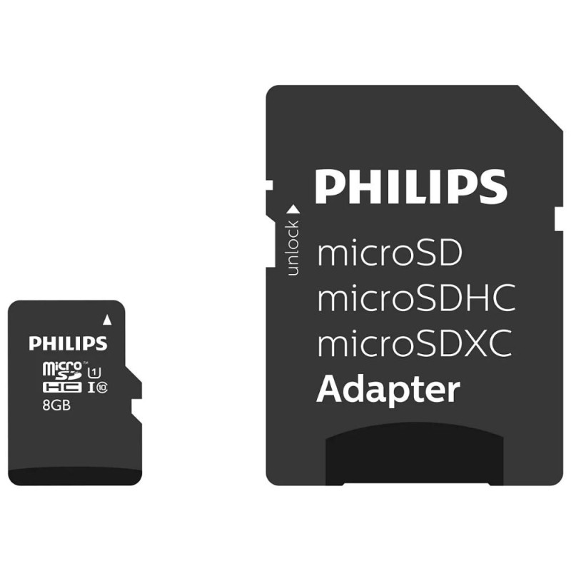 Philips microSDHC 8GB Class 10 with Adapter (FM08MP45B/00) (PHIFM08MP45B-00) Philips microSDHC 8GB Class 10 with Adapter (FM08MP45B/00) (PHIFM08MP45B-00)