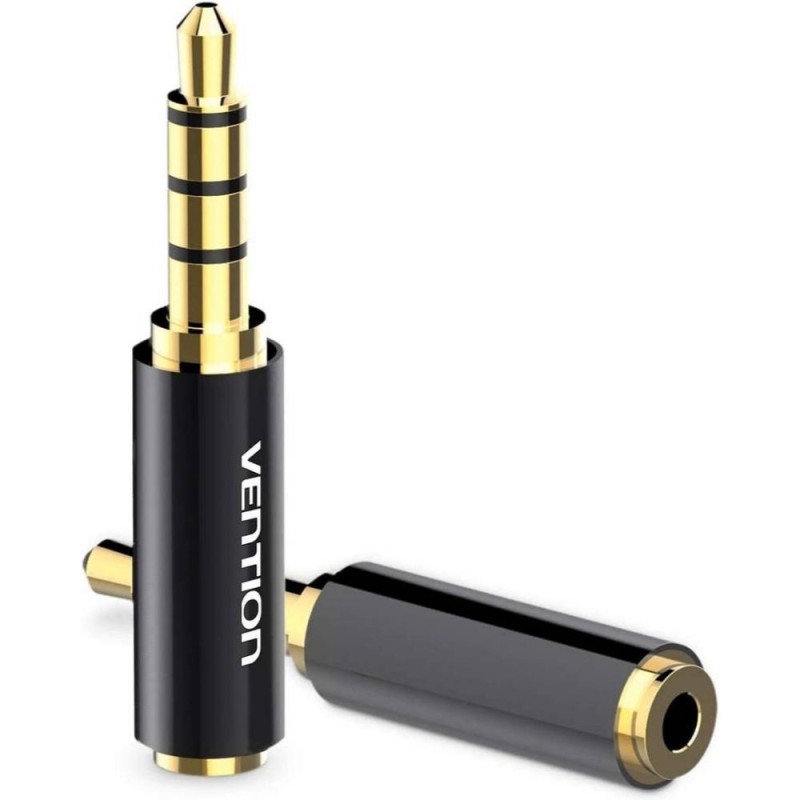 VENTION 3.5mm Male to 2.5mm Female Audio Adapter Black Metal Type (BFBB0) (VENBFBB0) VENTION 3.5mm Male to 2.5mm Female Audio Adapter Black Metal Type (BFBB0) (VENBFBB0)