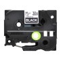Brother 36mm White On Black Tape (TZE365) (BROTZE365)