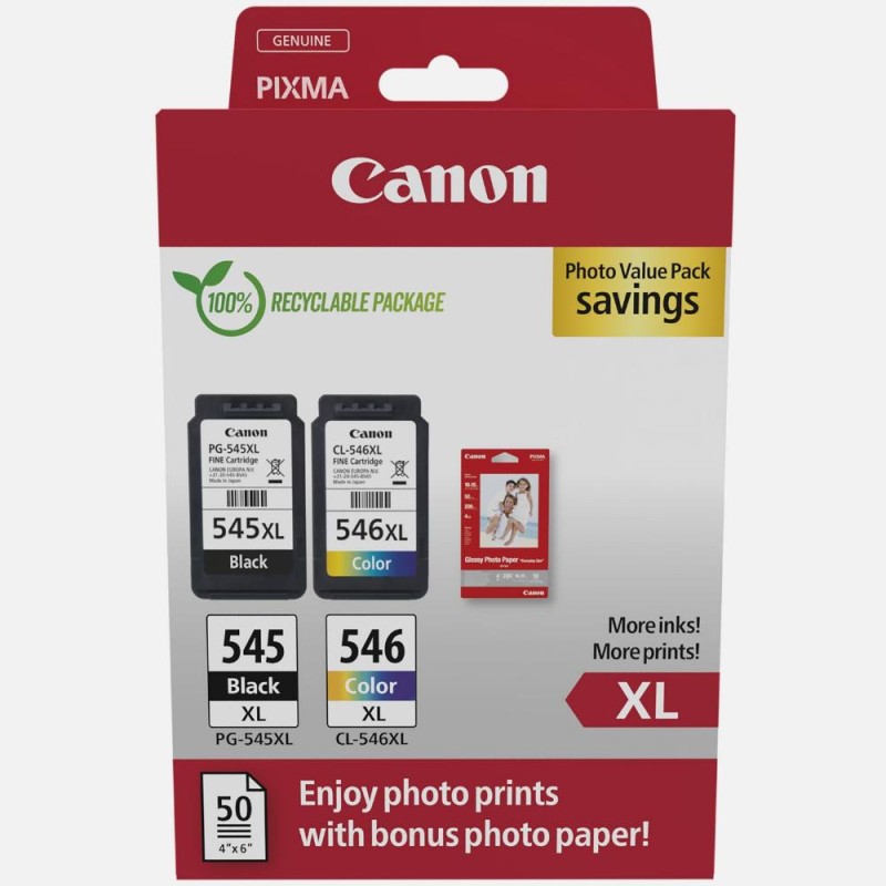 Canon Μελάνι Inkjet PG-545XL/CL-546XL Photo Value (8286B011) (CANPG-545XLPV) Canon Μελάνι Inkjet PG-545XL/CL-546XL Photo Value (8286B011) (CANPG-545XLPV)