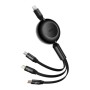 Baseus Bright Mirror 4, USB-C 3-in-1 cable for micro USB / USB-C / Lightning 100W / 3.5A 1.1m (Black) (CAMJ010201) (BASCAMJ010201)