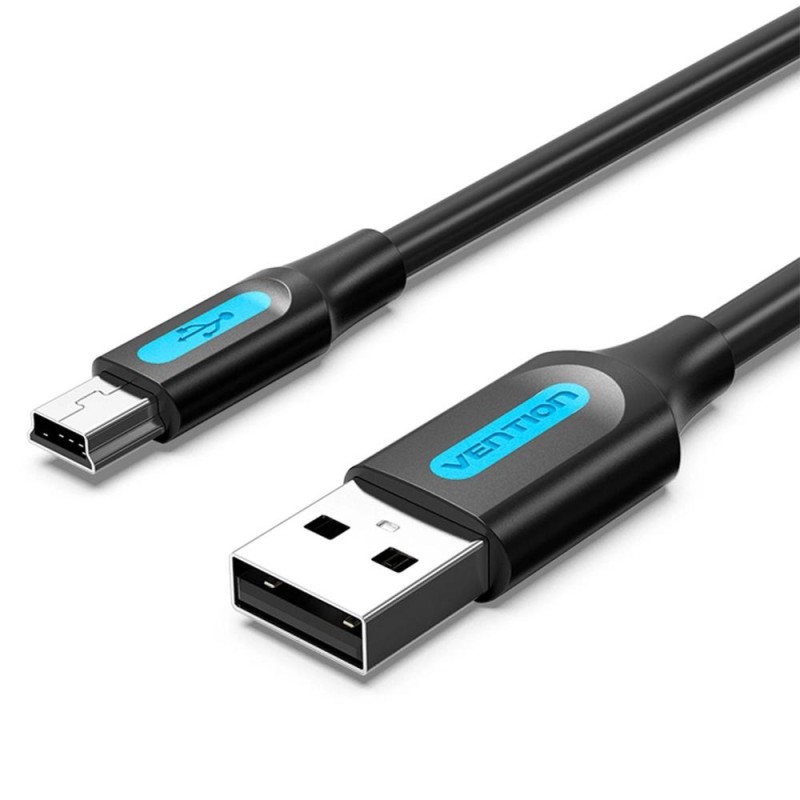 VENTION USB 2.0 A Male to Mini-B Male Cable 0.5M Black PVC Type (COMBD) (VENCOMBD) VENTION USB 2.0 A Male to Mini-B Male Cable 0.5M Black PVC Type (COMBD) (VENCOMBD)