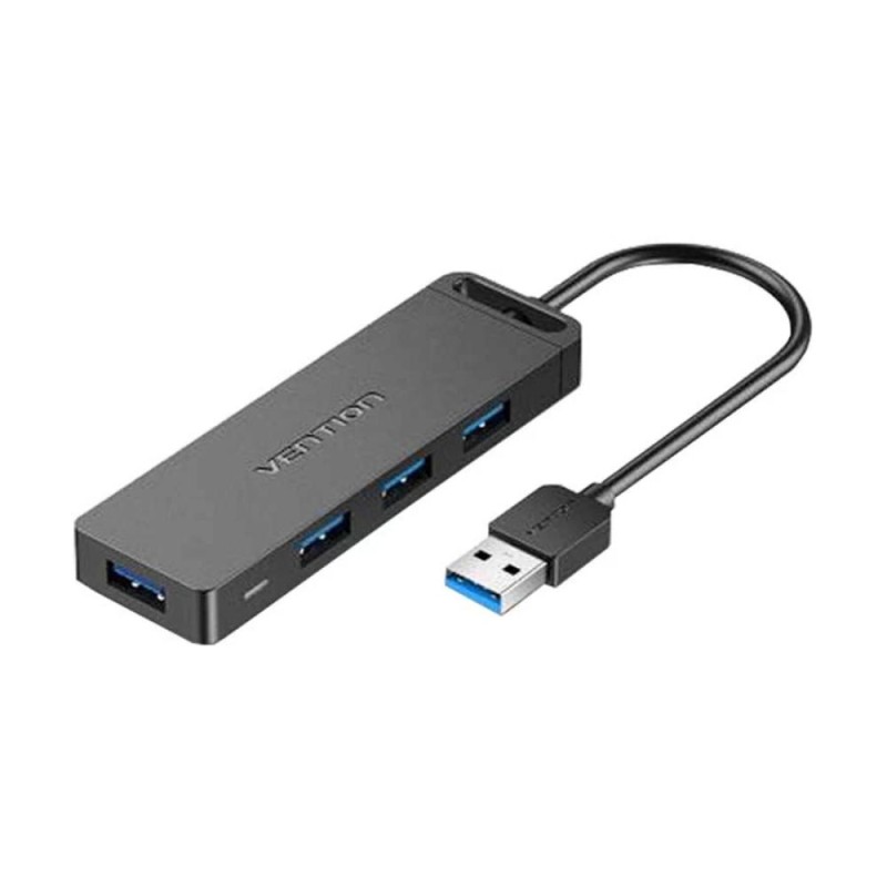 VENTION 4-Port USB 3.0 Hub with Power Supply 1M Black (CHLBF) (VENCHLBF) VENTION 4-Port USB 3.0 Hub with Power Supply 1M Black (CHLBF) (VENCHLBF)