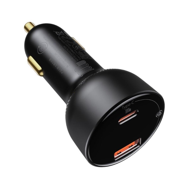 Baseus Car charger Superme USB USB-C 100W + USB-C cable black (TZCCZX-01) (BASTZCCZX-01) Baseus Car charger Superme USB USB-C 100W + USB-C cable black (TZCCZX-01) (BASTZCCZX-01)