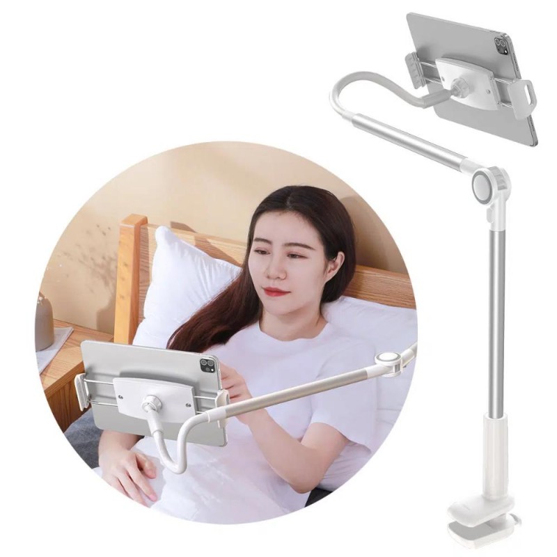 Baseus Phone / tablet rotary clip holder Otaku Life Rotary Pro silver (LUZQ000012) (BASLUZQ000012) Baseus Phone / tablet rotary clip holder Otaku Life Rotary Pro silver (LUZQ000012) (BASLUZQ000012)