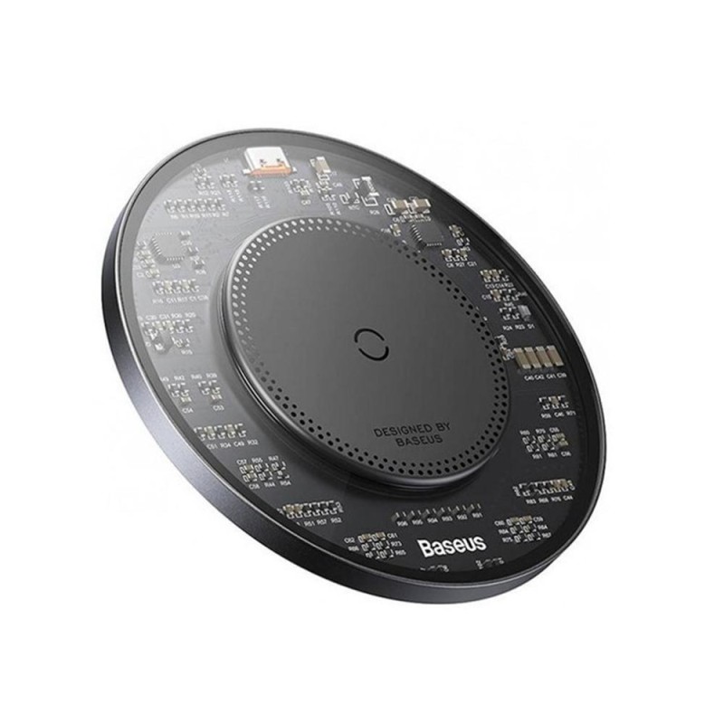 Baseus Wireless Qi inductive charger Simple 2 15W with USB-C to USB-C cable black (CCJJ050001) (BASCCJJ050001) Baseus Wireless Qi inductive charger Simple 2 15W with USB-C to USB-C cable black (CCJJ050001) (BASCCJJ050001)