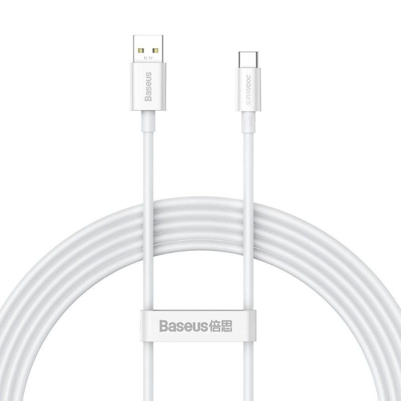 Baseus Superior Series Cable USB to USB-C 65W PD 2m white (CAYS001002) (BASCAYS001002) Baseus Superior Series Cable USB to USB-C 65W PD 2m white (CAYS001002) (BASCAYS001002)
