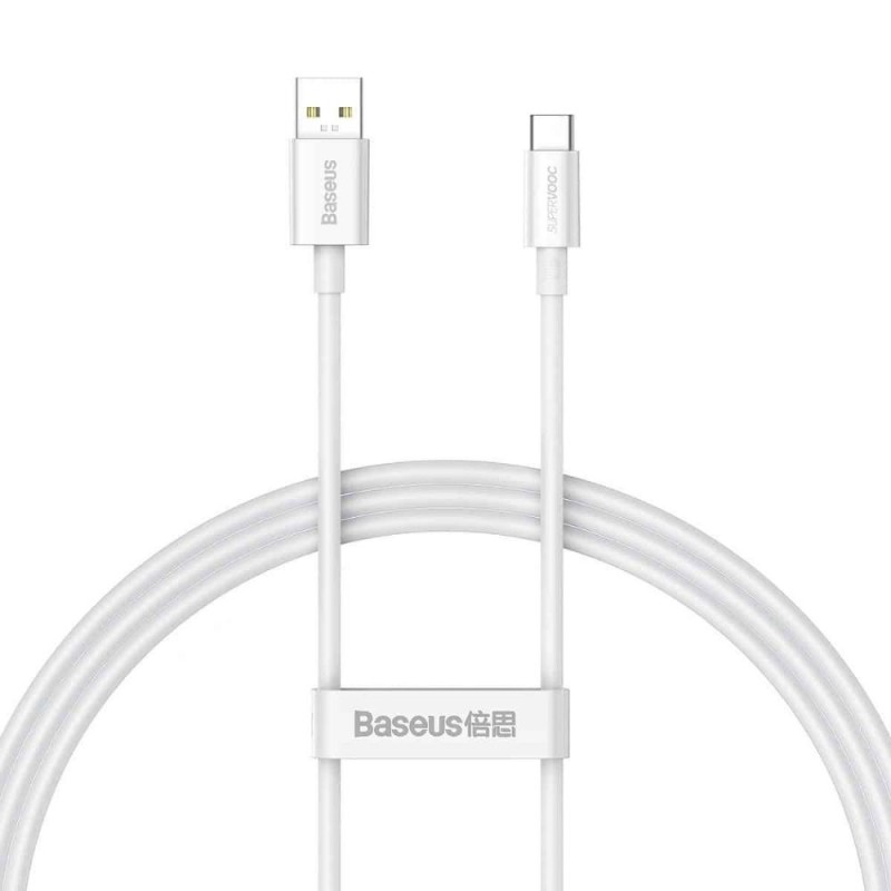 Baseus Superior Series Cable USB to USB-C 65W PD 1m white (CAYS000902) (BASCAYS000902) Baseus Superior Series Cable USB to USB-C 65W PD 1m white (CAYS000902) (BASCAYS000902)