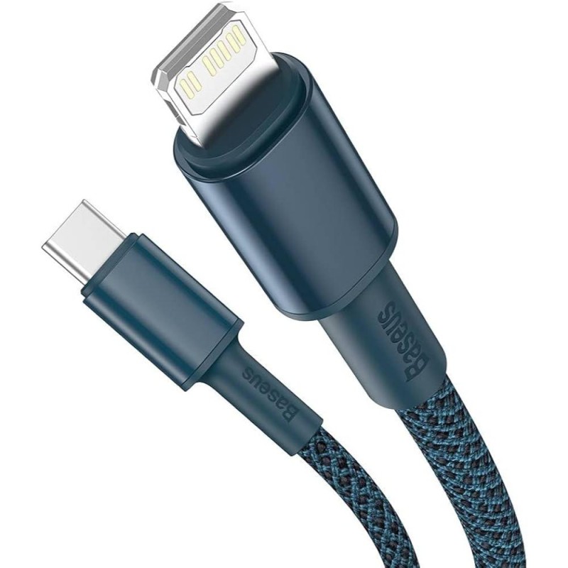 Baseus High Density Braided Cable Type-C to Lightning, PD, 20W, 1m (blue) (CATLGD-03) (BASCATLGD-03) Baseus High Density Braided Cable Type-C to Lightning, PD, 20W, 1m (blue) (CATLGD-03) (BASCATLGD-03)