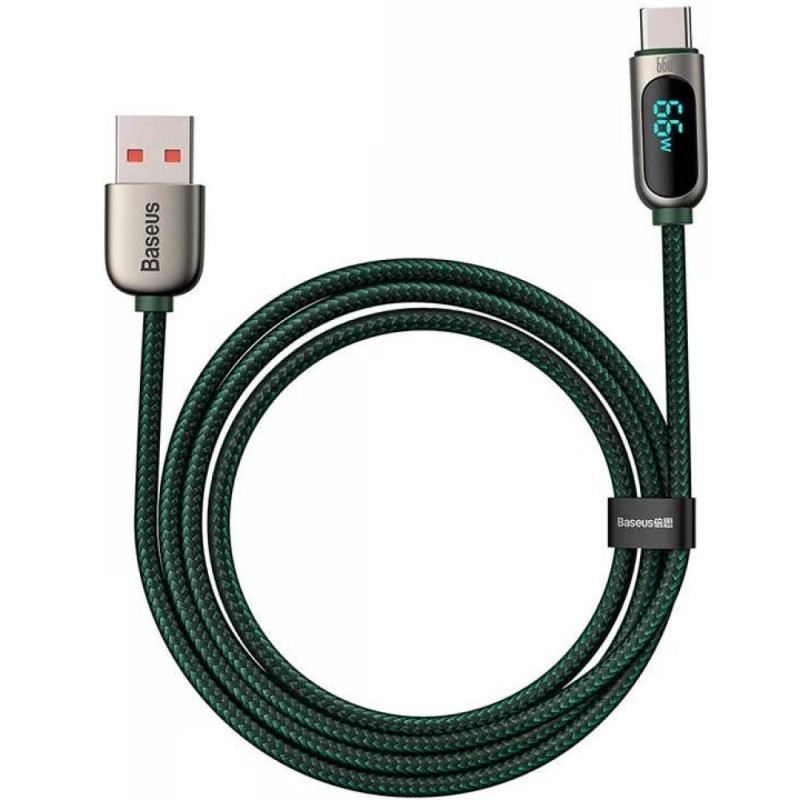 Baseus Display Cable USB to Type-C 66W 2m green (CASX020106) (BASCASX020106) Baseus Display Cable USB to Type-C 66W 2m green (CASX020106) (BASCASX020106)