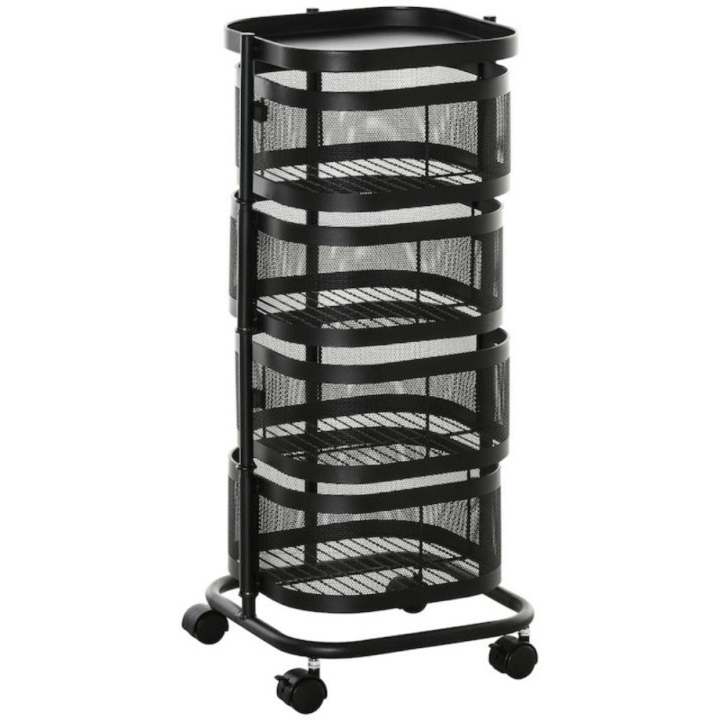 Homcom Τρόλεϊ Φαγητού Με 4 Καλάθια 33x33x77 (850-184) (HOM850-184) Homcom Τρόλεϊ Φαγητού Με 4 Καλάθια 33x33x77 (850-184) (HOM850-184)
