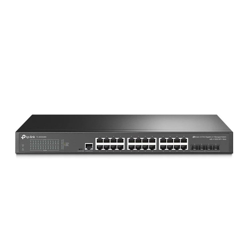 TP-Link JetStream 24-Port Gigabit L2+ Managed Switch with 4 10GE SFP+ Slots (TL-SG3428X) (TPTL-SG3428X) TP-Link JetStream 24-Port Gigabit L2+ Managed Switch with 4 10GE SFP+ Slots (TL-SG3428X) (TPTL-SG3428X)