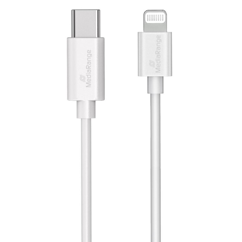 MediaRange Apple Lightning to USB Type-C Cable 1m White (MRCS215) MediaRange Apple Lightning to USB Type-C Cable 1m White (MRCS215)