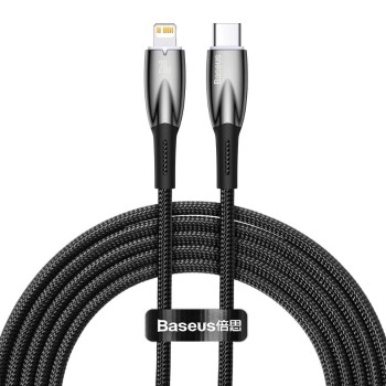 Baseus Καλώδιο USB-C σε Lightning Glimmer Series 20W 2m Μαύρο (CADH000101) (BASCADH000101)