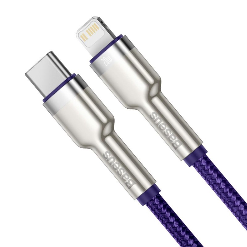 Baseus Καλώδιο USB-C σε Lightning Cafule PD 20W 1m Μοβ (CATLJK-A05) (BASCATLJK-A05) Baseus Καλώδιο USB-C σε Lightning Cafule PD 20W 1m Μοβ (CATLJK-A05) (BASCATLJK-A05)