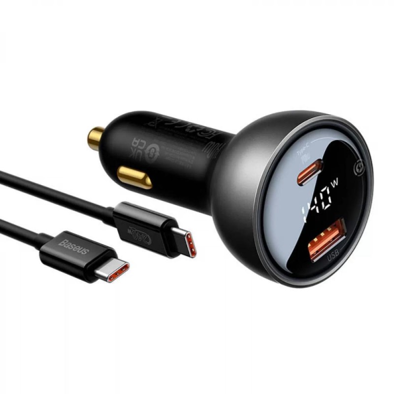 Baseus Φορτιστής Αυτοκινήτου Superme με Καλώδιο USB σε USB-C 140W Μαύρο (CGZX070001) (BASCGZX070001) Baseus Φορτιστής Αυτοκινήτου Superme με Καλώδιο USB σε USB-C 140W Μαύρο (CGZX070001) (BASCGZX070001)
