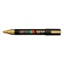 Uni-Ball Μαρκαδοροι Posca Pc-5M Medium Gold (PC5MMGLD) (UNIPC5MMGLD)