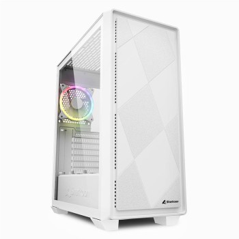 Sharkoon VS8 RGB Gaming Micro Tower Κουτί Υπολογιστή με Πλαϊνό Παράθυρο Λευκό (VS8WH) (SHRVS8WH)