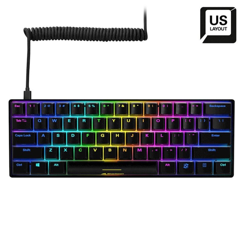 Sharkoon Skiller SGK50 S4 Gaming Μηχανικό Πληκτρολόγιο 60% με Kailh Red διακόπτες και RGB φωτισμό Αγγλικό US (SGK50S4BKRD) (SHRSGK50S4BKRD) Sharkoon Skiller SGK50 S4 Gaming Μηχανικό Πληκτρολόγιο 60% με Kailh Red διακόπτες και RGB φωτισμό Αγγλικό US (SGK50S4BKRD) (SHRSGK50S4BKRD)
