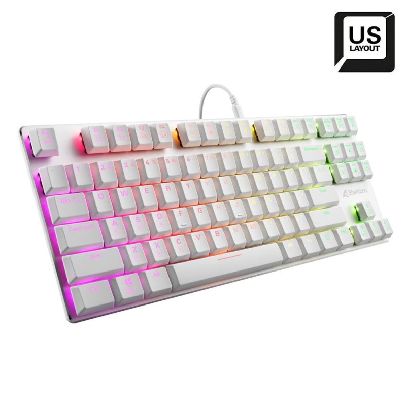 Sharkoon PureWriter TKL RGB Gaming Μηχανικό Πληκτρολόγιο Tenkeyless με Kailh Red διακόπτες και RGB φωτισμό (Αγγλικό US) Λευκό (PUWRTKLWHRD) (SHRPUWRTKLWHRD) Sharkoon PureWriter TKL RGB Gaming Μηχανικό Πληκτρολόγιο Tenkeyless με Kailh Red διακόπτες και RGB φωτισμό (Αγγλικό US) Λευκό (PUWRTKLWHRD) (SHRPUWRTKLWHRD)