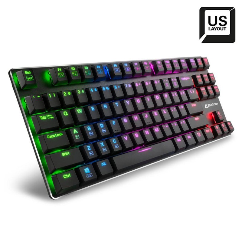 Sharkoon PureWriter TKL RGB Gaming Μηχανικό Πληκτρολόγιο Tenkeyless με Kailh Red διακόπτες και RGB φωτισμό Αγγλικό US (PUWRTKLRGBRD) (SHRPUWRTKLRGBRD) Sharkoon PureWriter TKL RGB Gaming Μηχανικό Πληκτρολόγιο Tenkeyless με Kailh Red διακόπτες και RGB φωτισμό Αγγλικό US (PUWRTKLRGBRD) (SHRPUWRTKLRGBRD)