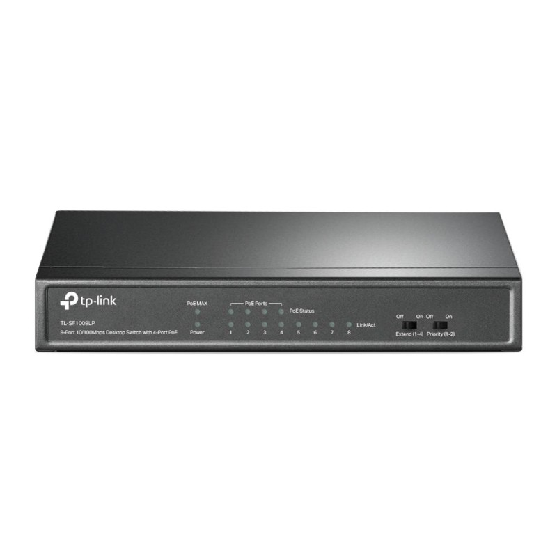 TP-LINK 8-Port 10/100 Mbps Desktop Switch with 4-Port PoE (TL-SF1008LP) (TPTL-SF1008LP) TP-LINK 8-Port 10/100 Mbps Desktop Switch with 4-Port PoE (TL-SF1008LP) (TPTL-SF1008LP)