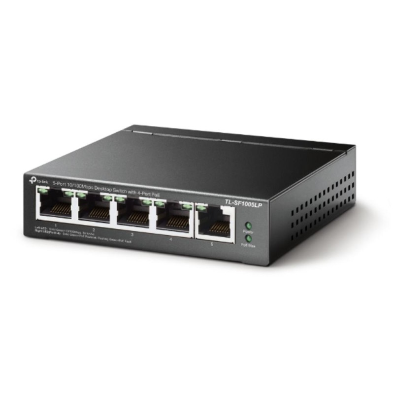 TP-LINK 5-Port 10/100 Mbps Desktop Switch with 4-Port PoE (TL-SF1005LP) (TPTL-SF1005LP) TP-LINK 5-Port 10/100 Mbps Desktop Switch with 4-Port PoE (TL-SF1005LP) (TPTL-SF1005LP)