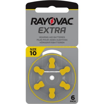 Rayovac Extra Μπαταρίες Ακουστικών Βαρηκοΐας 10 1.45V 6τμχ (RAYPR70)