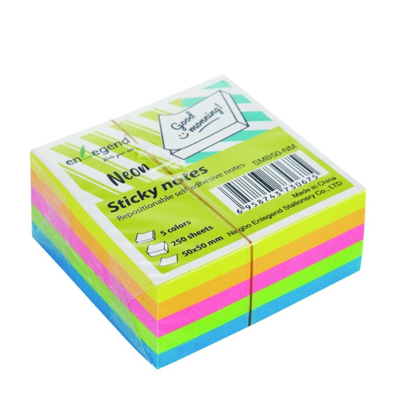 EnLegend Αυτοκόλλητες σημειώσεις 50Χ50, 250φ,neon 5 color mix (SMB50-SY) (ENLSMB50-SY) EnLegend Αυτοκόλλητες σημειώσεις 50Χ50, 250φ,neon 5 color mix (SMB50-SY) (ENLSMB50-SY)