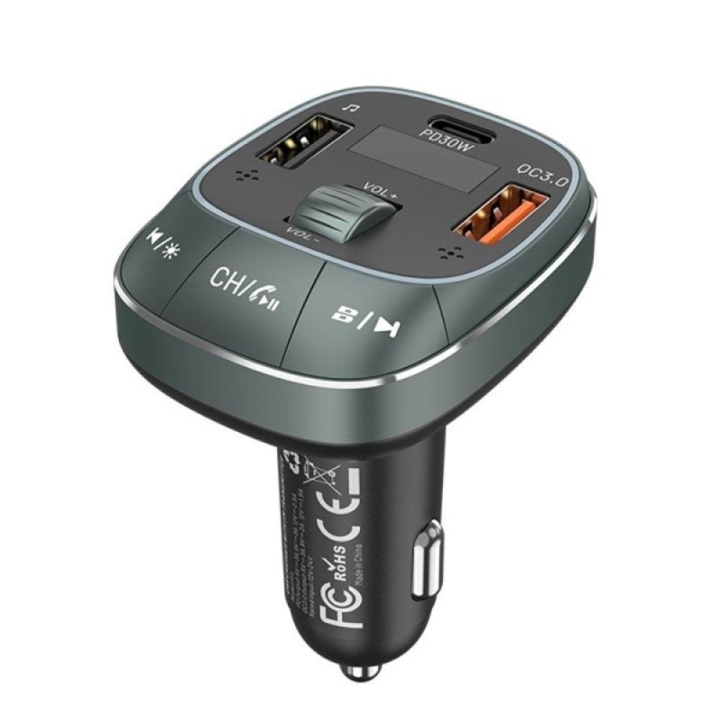 VENTION 3-Port USB Car Charger with FM Transmitter Black ABS Type (FFLB0) (VENFFLB0) VENTION 3-Port USB Car Charger with FM Transmitter Black ABS Type (FFLB0) (VENFFLB0)