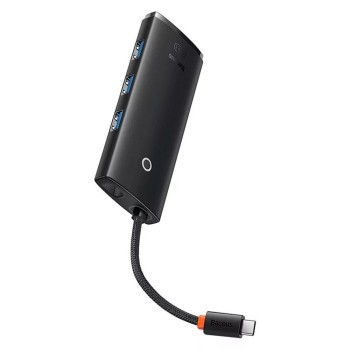 Baseus Docking Station Lite Series με 5 θύρες USB-C σε HDMI+USB3.0x3+PD Μαύρο (WKQX080201) (BASWKQX080201)