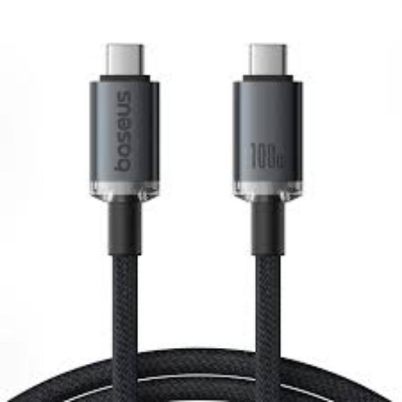 Baseus Fast Charging Cable Crystal Shine USB-C to USB-C 100W 1.5m 20Gb Black (P10318204111-00) (BASP10318204111-00) Baseus Fast Charging Cable Crystal Shine USB-C to USB-C 100W 1.5m 20Gb Black (P10318204111-00) (BASP10318204111-00)
