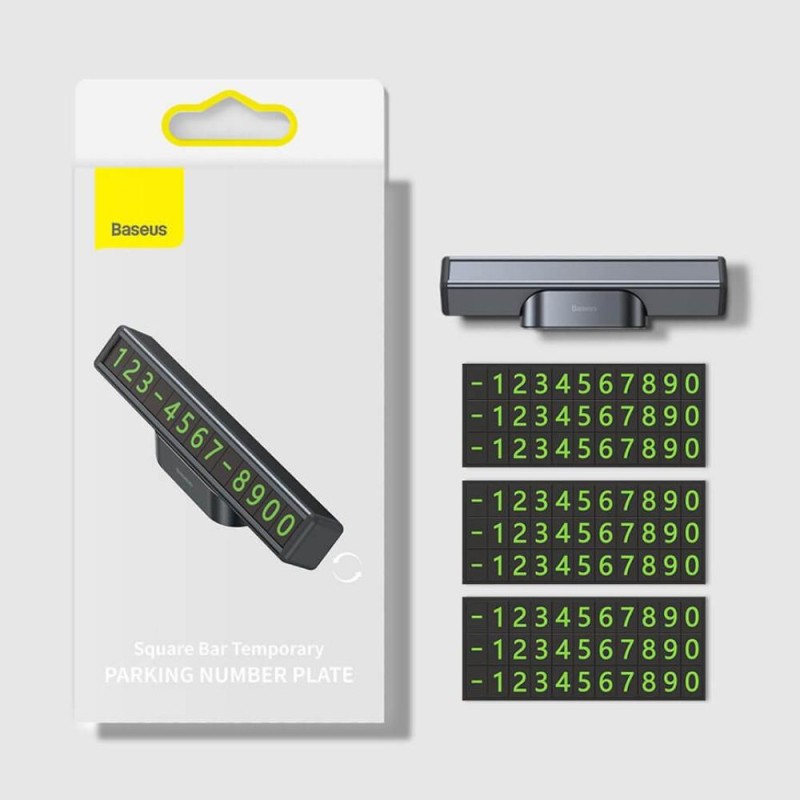 Baseus Πινακίδα Εγγραφής Τηλεφώνου Square Bar Temporary Parking Number Plate Μαύρο (CNFT000001) (BASCNFT000001) Baseus Πινακίδα Εγγραφής Τηλεφώνου Square Bar Temporary Parking Number Plate Μαύρο (CNFT000001) (BASCNFT000001)