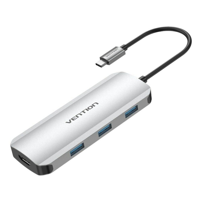 VENTION Type-C to HDMI/USB 3.0*3/SD/TF/PD 100W Docking Station 0.15M Gray Aluminum Alloy Type (TOJHB) (VENTOJHB) VENTION Type-C to HDMI/USB 3.0*3/SD/TF/PD 100W Docking Station 0.15M Gray Aluminum Alloy Type (TOJHB) (VENTOJHB)