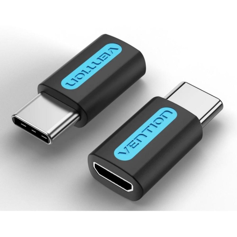 VENTION Type-C Male to Micro USB 2.0 B Female Adapter Black PVC Type (CDXB0) (VENCDXB0) VENTION Type-C Male to Micro USB 2.0 B Female Adapter Black PVC Type (CDXB0) (VENCDXB0)