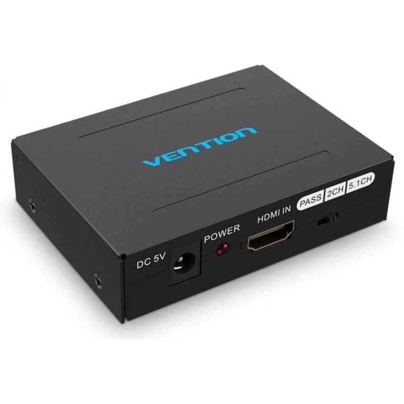 VENTION Audio Segregator HDMI to HDMI/ Optical Fiber/ 2RCA Audio Converter Black Metal Type (AFHB0) (VENAFHB0) VENTION Audio Segregator HDMI to HDMI/ Optical Fiber/ 2RCA Audio Converter Black Metal Type (AFHB0) (VENAFHB0)
