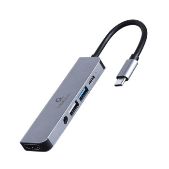 Cablexpert USB-C Docking Station με HDMI 4K PD Γκρι (A-CM-COMBO5-02) (GEMA-CM-COMBO5-02)