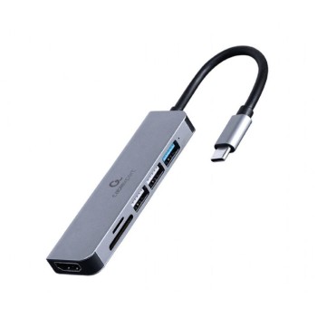 Cablexpert USB-C Docking Station με HDMI 4K Γκρι (A-CM-COMBO6-02) (GEMA-CM-COMBO6-02)