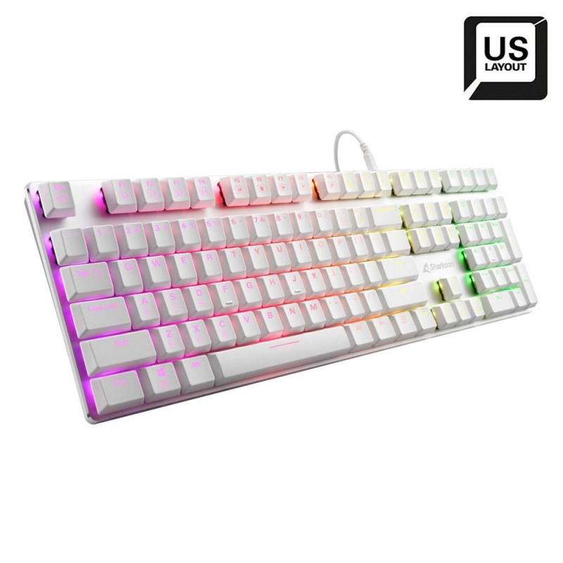 Sharkoon PureWriter RGB Gaming Μηχανικό Πληκτρολόγιο με Kailh Red διακόπτες και RGB φωτισμό (Αγγλικό US) Λευκό (PUWRRD) (SHRPUWRRD) Sharkoon PureWriter RGB Gaming Μηχανικό Πληκτρολόγιο με Kailh Red διακόπτες και RGB φωτισμό (Αγγλικό US) Λευκό (PUWRRD) (SHRPUWRRD)