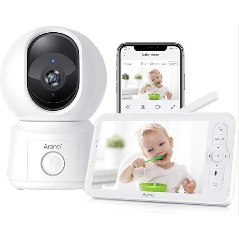 Arenti 2MP/1080P Wi-Fi Video Baby Monitor Kit with LCD Screen (AINANNY B2 KIT) (AREAINANNY-B2-KIT) Arenti 2MP/1080P Wi-Fi Video Baby Monitor Kit with LCD Screen (AINANNY B2 KIT) (AREAINANNY-B2-KIT)
