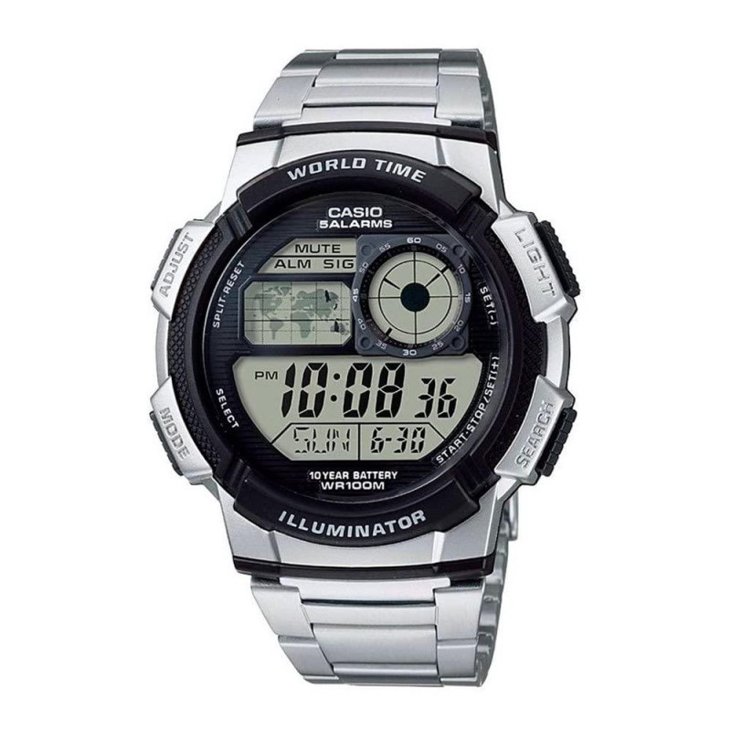 Casio Ρολόι Μπαταρίας με Ασημί Μεταλλικό Μπρασελέ (AE-1000WD-1AVDF) (CASAE-1000WD-1AVDF) Casio Ρολόι Μπαταρίας με Ασημί Μεταλλικό Μπρασελέ (AE-1000WD-1AVDF) (CASAE-1000WD-1AVDF)