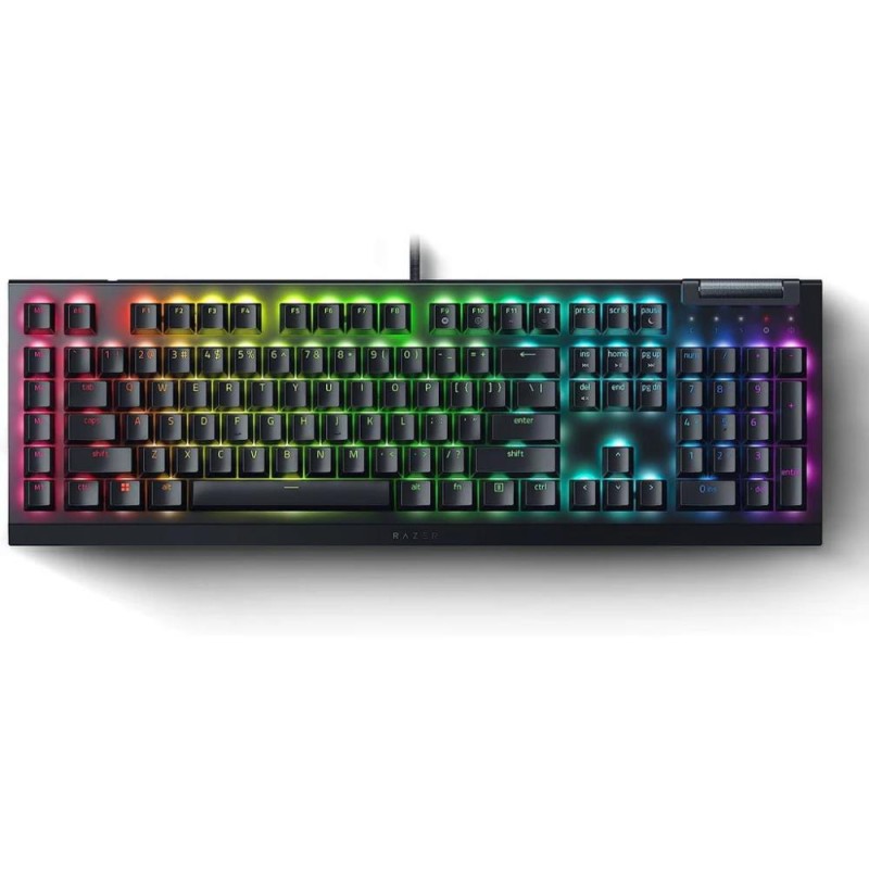 Razer Blackwidow V4 X RGB Gaming Mechanical Keyboard Macro Keys Green Clicky Switches (RZ03-04700100-R3M1) (RAZRZ03-04700100-R3M1) Razer Blackwidow V4 X RGB Gaming Mechanical Keyboard Macro Keys Green Clicky Switches (RZ03-04700100-R3M1) (RAZRZ03-04700100-R3M1)