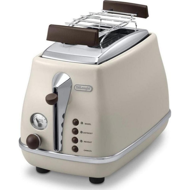 De'Longhi Icona Vintage Φρυγανιέρα 2 Θέσεων 900W Μπεζ (CTOV2103.BG) (DLGCTOV2103.BG) De'Longhi Icona Vintage Φρυγανιέρα 2 Θέσεων 900W Μπεζ (CTOV2103.BG) (DLGCTOV2103.BG)
