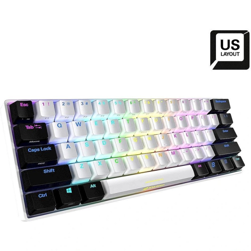Sharkoon SKILLER SGK50 S4 White/Black US-Layout Kailh Red (33843) (SHR33843) Sharkoon SKILLER SGK50 S4 White/Black US-Layout Kailh Red (33843) (SHR33843)
