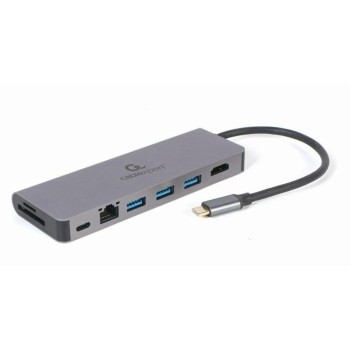 Cablexpert USB-C Docking Station με HDMI 4K PD Ethernet Γκρι (A-CM-COMBO5-05) (GEMA-CM-COMBO5-05)