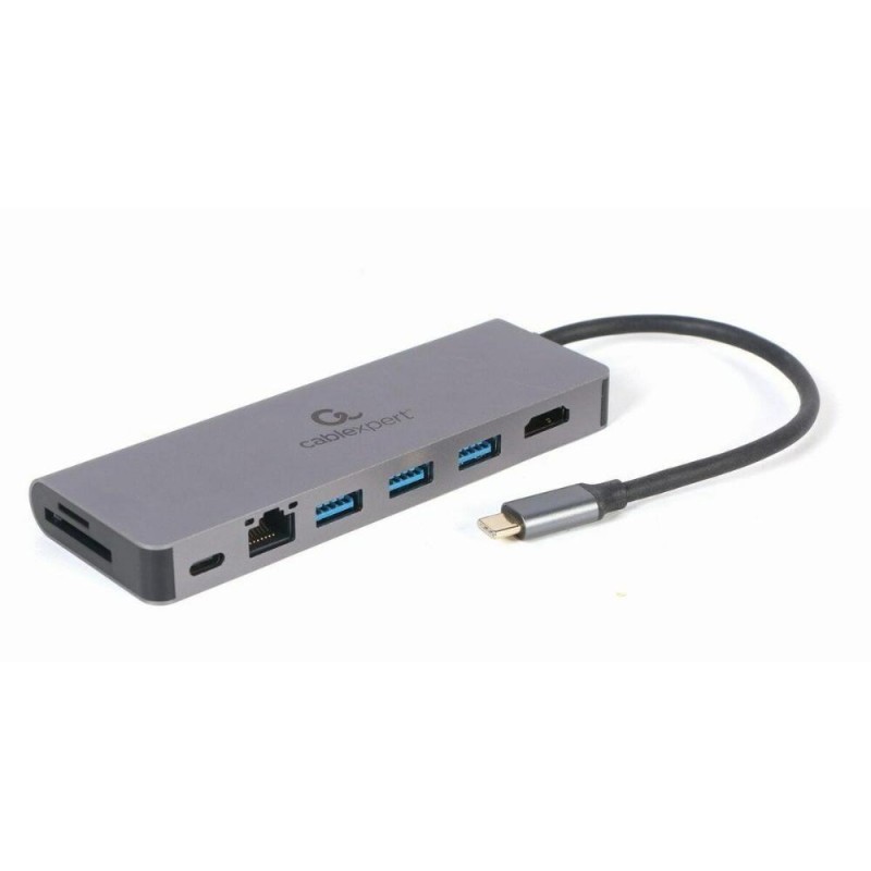 Cablexpert USB-C Docking Station με HDMI 4K PD Ethernet Γκρι (A-CM-COMBO5-05) (GEMA-CM-COMBO5-05) Cablexpert USB-C Docking Station με HDMI 4K PD Ethernet Γκρι (A-CM-COMBO5-05) (GEMA-CM-COMBO5-05)