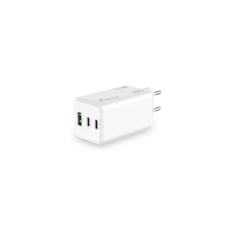 MediaRange 100W GaN Fast Charging Adapter 2x USB-C and 1x USB-A & USB-C Power Delivery and Quick Charge enabled White (MRMA123) MediaRange 100W GaN Fast Charging Adapter 2x USB-C and 1x USB-A & USB-C Power Delivery and Quick Charge enabled White (MRMA123)