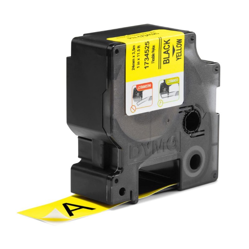 Ταινία Ετικετογράφου DYMO Ind Rhino Tape Flexible Nylon Black On Yellow 24mm (1734525) (DYM1734525) Ταινία Ετικετογράφου DYMO Ind Rhino Tape Flexible Nylon Black On Yellow 24mm (1734525) (DYM1734525)