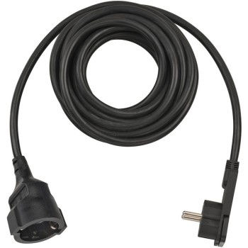 Brennenstuhl Καλώδιο Προέκτασης με Επίπεδο Φις 5m/ H05VV-F/ 3G1,5 Black (1168980050) (BNN1168980050)